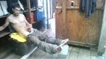 Bearded Man Does A Solo Cam Show At Work