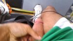 Latino Playing With His Thick Cock On The Bus