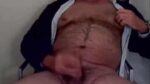 Hairy Grandpa Nipple Play And Masturbation