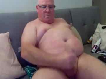 Older Webcam Guy With Big Belly Blows A Load