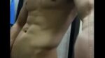 Ripped chinese boy wank solo