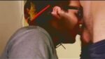Nerdy dude face fucked
