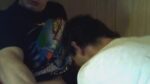 Thirsty daddy giving muscular son head