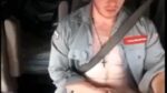 Bald truck driver masturbates while driving
