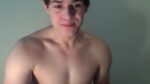 Young latino spews a load